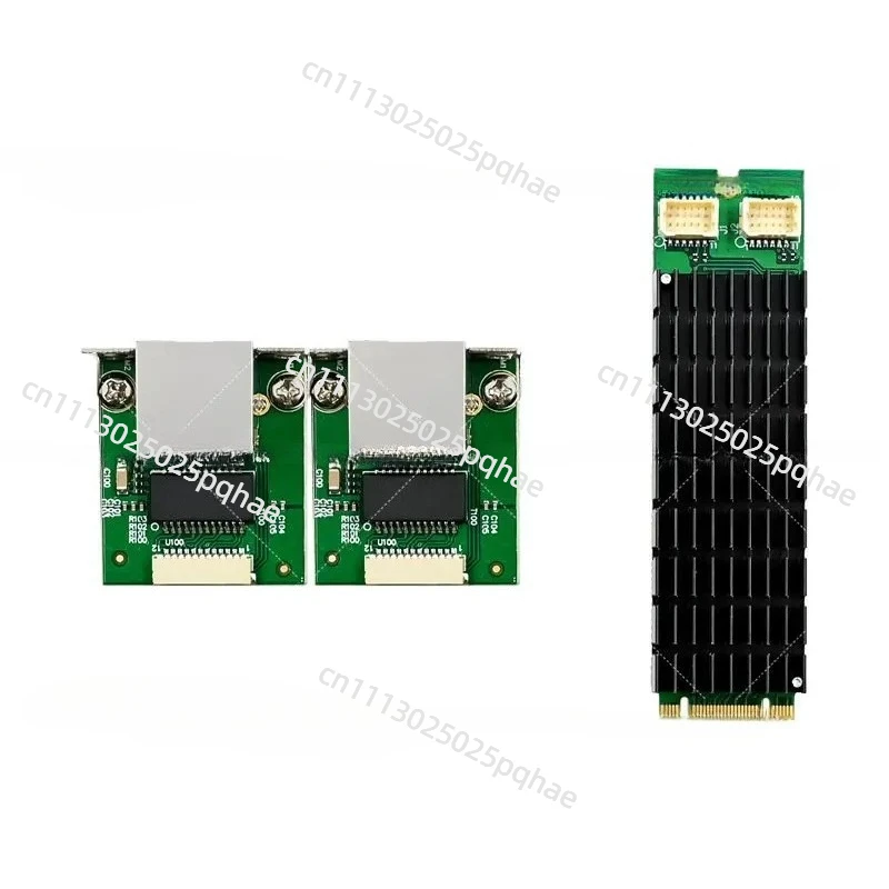 NVME M.2 B+M Key I226-T2 Dual 2.5G RJ45 Copper Port Network Card, Server Industrial Control Ethernet Adapter