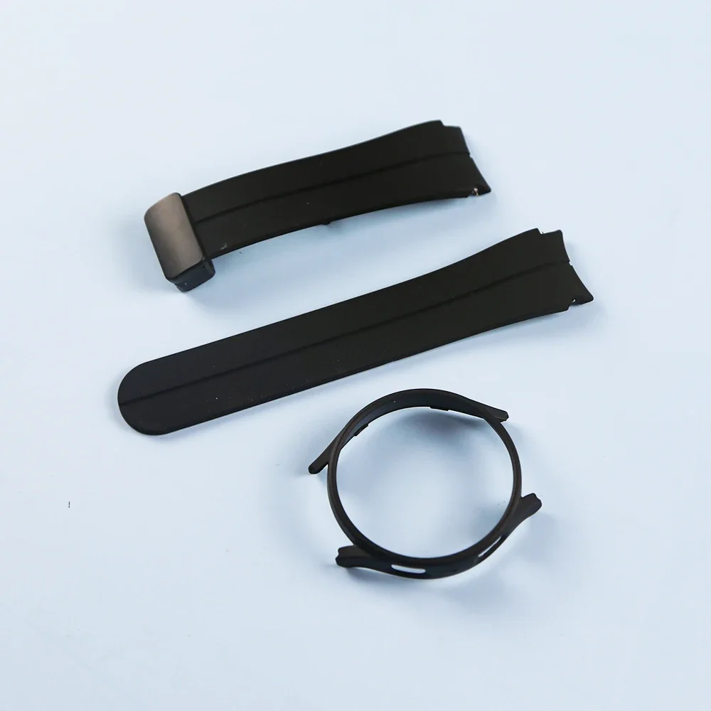 Original Silicone Strap+Case For Samsung Watch 4/5/6 40 44mm Watch 5 Pro 45mm Magnetic Buckle Band Galaxy Watch6 Classic 43 47mm