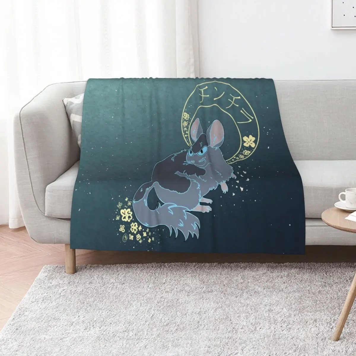 Chinchilla Throw Blanket Shaggy Camping for babies Plaid anime Summer Beddings Blankets