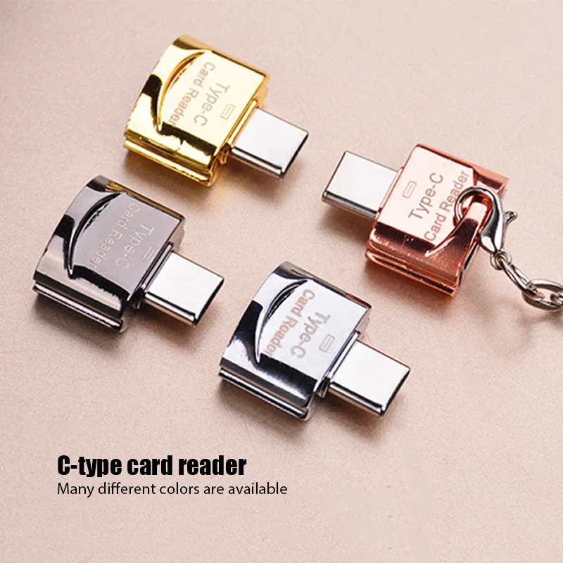 High Speed Micro SD to Type C Card Reader OTG USB Type-C Adapter Phone External Memory TF SD Card Adapter for Laptop Cell Phone