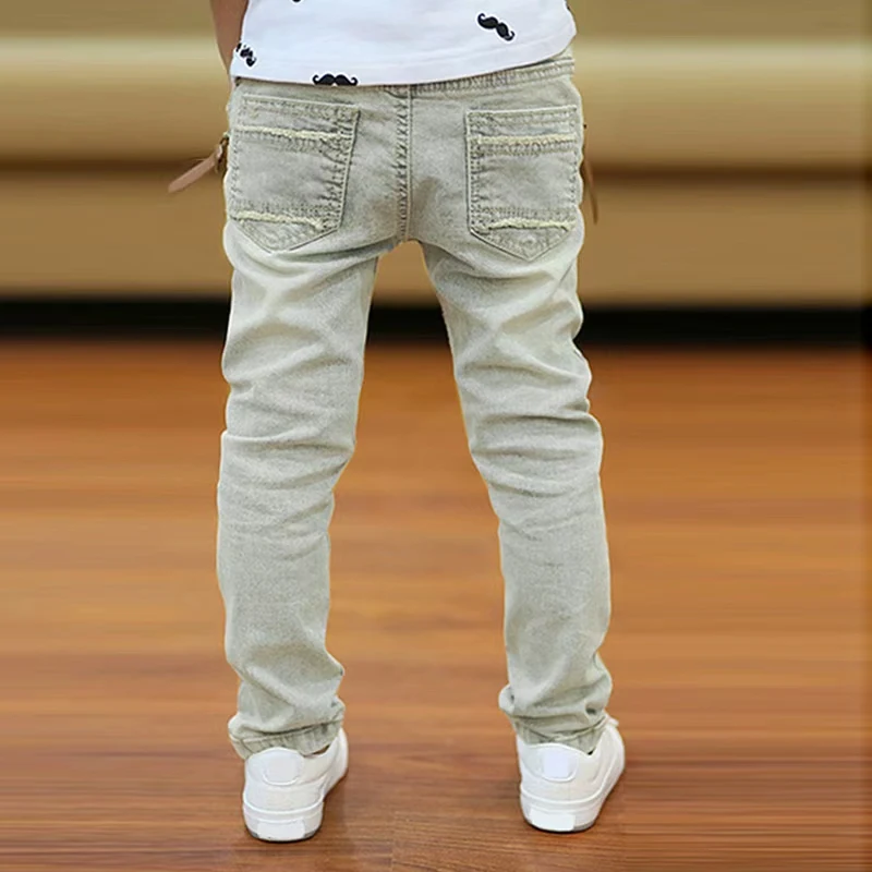 DIIMUU Kids Skinny Jeans Boys Denim Clothing Bottoms Casual Trousers Children Clothes Pants Infant Toddler Garments Jean