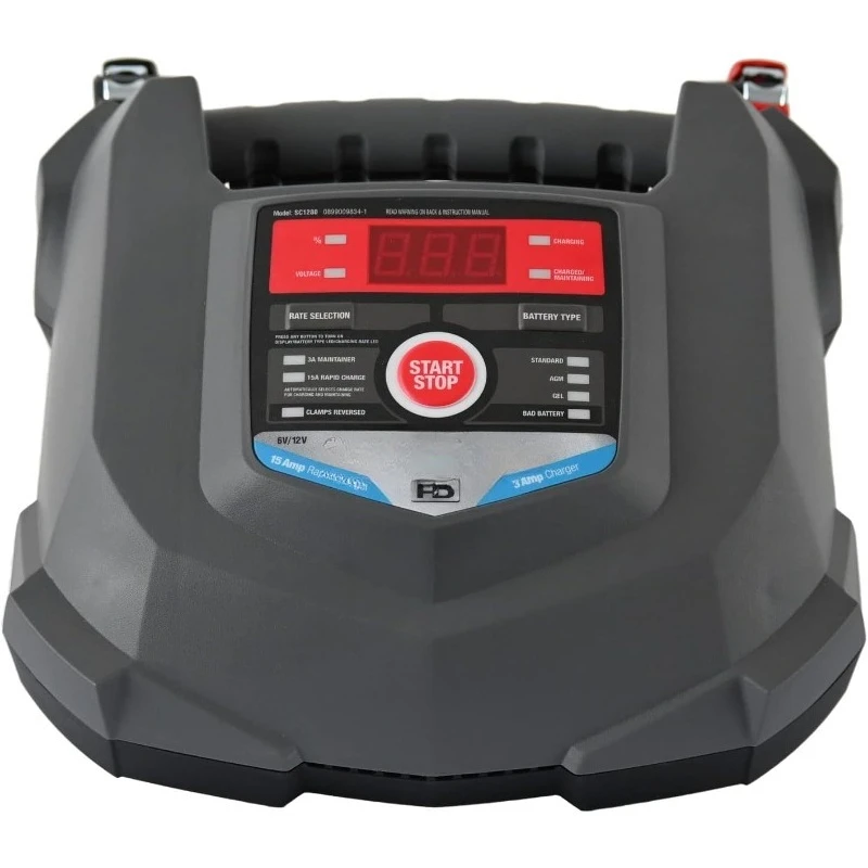 

Car Battery Charger and Maintainer SC1280 4-in-1, 15 Amp, Fully Automatic for 6v and12v Automobile Batteries