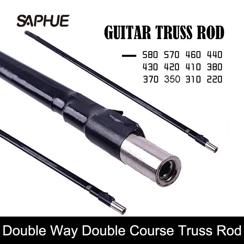 4Pcs Double Course Way Guitar Truss Rod Inner Diameter 9mm Steel A3 220/370/380/410/420/430/440/460/570/580MM