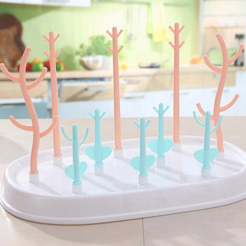 

Eco-Friendly Baby Drying Rack Multifunction Pp Material Safe For Kids Flexible Drainage Stand Removable Tray Space-Saving Small
