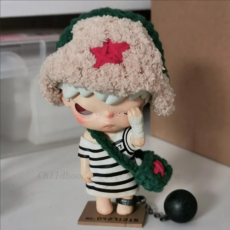 Kawaii HIRONO Action Figures Toys Anime XIAOYE Boy Handwoven SKULLPANDA Doll Accessories Dolls Decorations Cute Gift For Kids