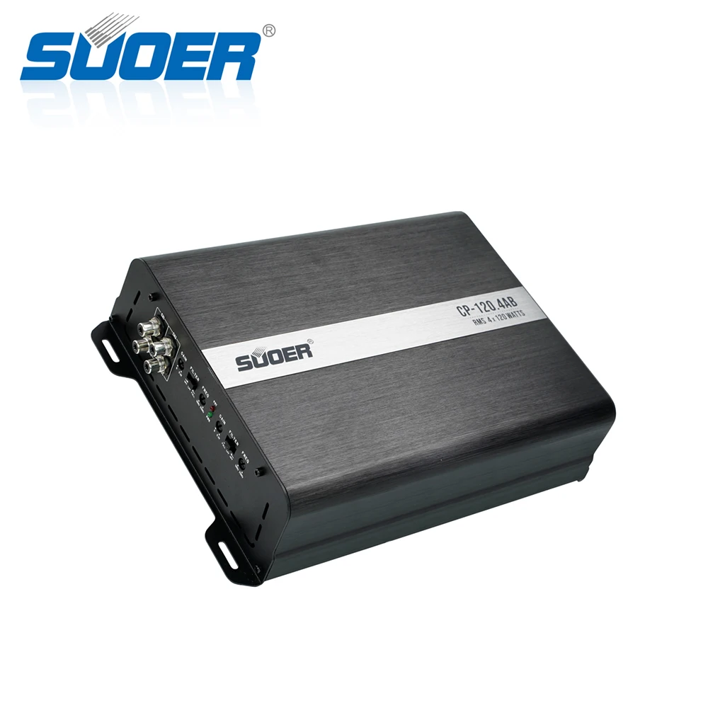 For CP-120.4 4-Channel Class AB Car Amplifier Full Range 1500 Watts Max Power Crossovers High Performance Audio System