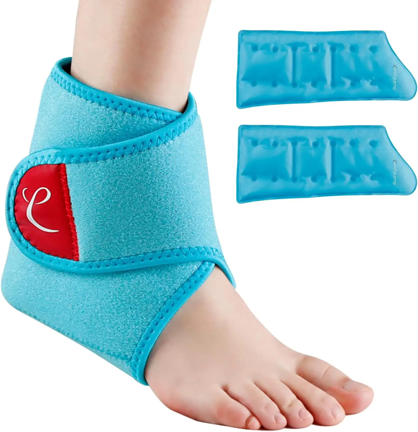 

Reusable Ankle Ice Pack Wrap for Swelling & Foot Pain Relief, Hot Cold Therapy for Plantar Fasciitis, Heel Spur