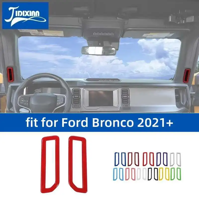 JIDIXIAN Car Interior A-Pillar Air Conditioning Vent Outlet Decoration Cover fit for Ford Bronco 2021 2022 2023 2024 2025