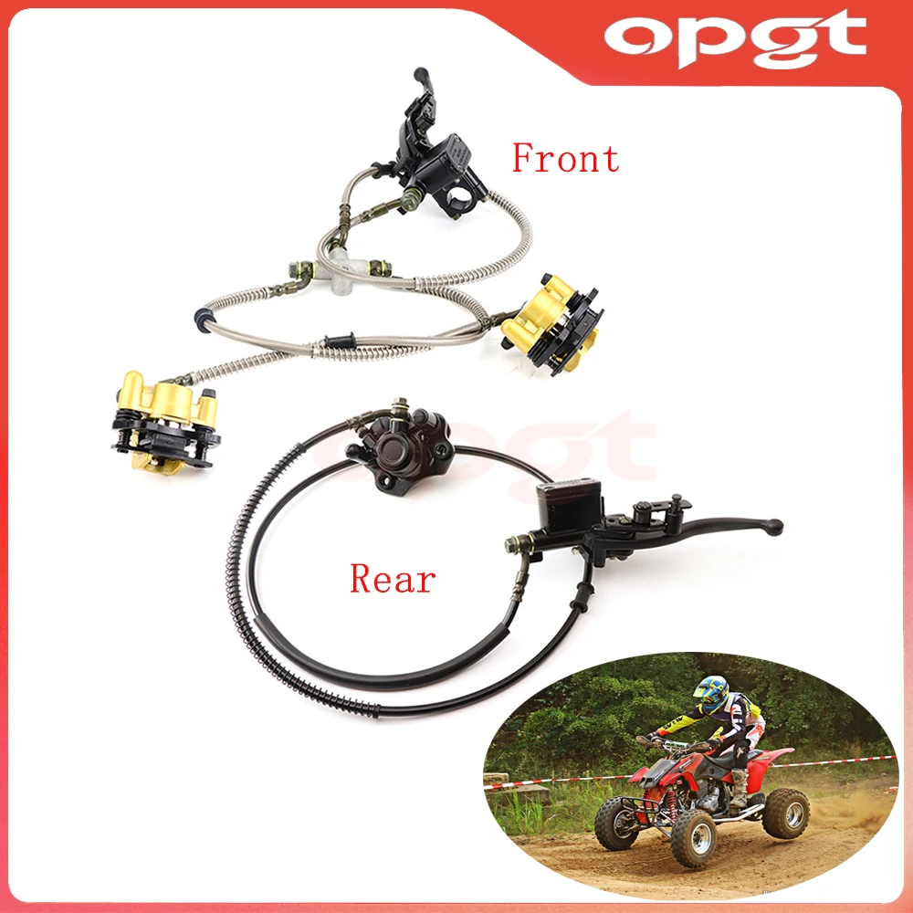 OPGT Front or Rear Disc Brake Master Cylinder Hydraulic Caliper Assembly For 50cc 70cc 90cc 110cc 125cc ATV Buggy Quad Bike Part