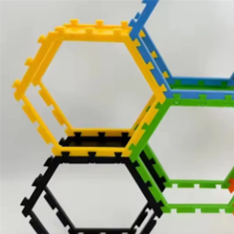 ABSQ-3PCS New Hexagonal Toy Showcase Stand Splicing Honeycomb Storage Rack DIY Toy Storage Tool