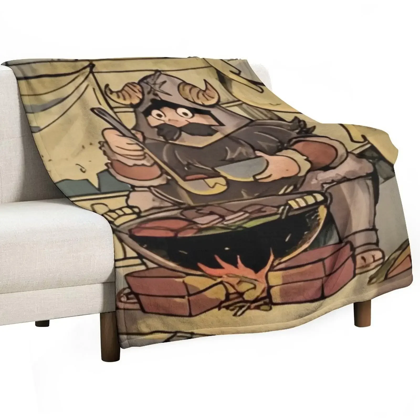 Dungeon Meshi Delicious in Dungeon - Senshi Cooking Throw Blanket Designers blankets ands Softest Custom Sofa Quilt Blankets