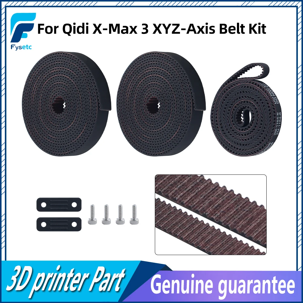 

For Qidi X-Max 3 XYZ-Axis Belt Kit Synchronous Belt 3 Pcs X+Y+Z High Quality For Qidi X-Max 3 3D Printer Parts