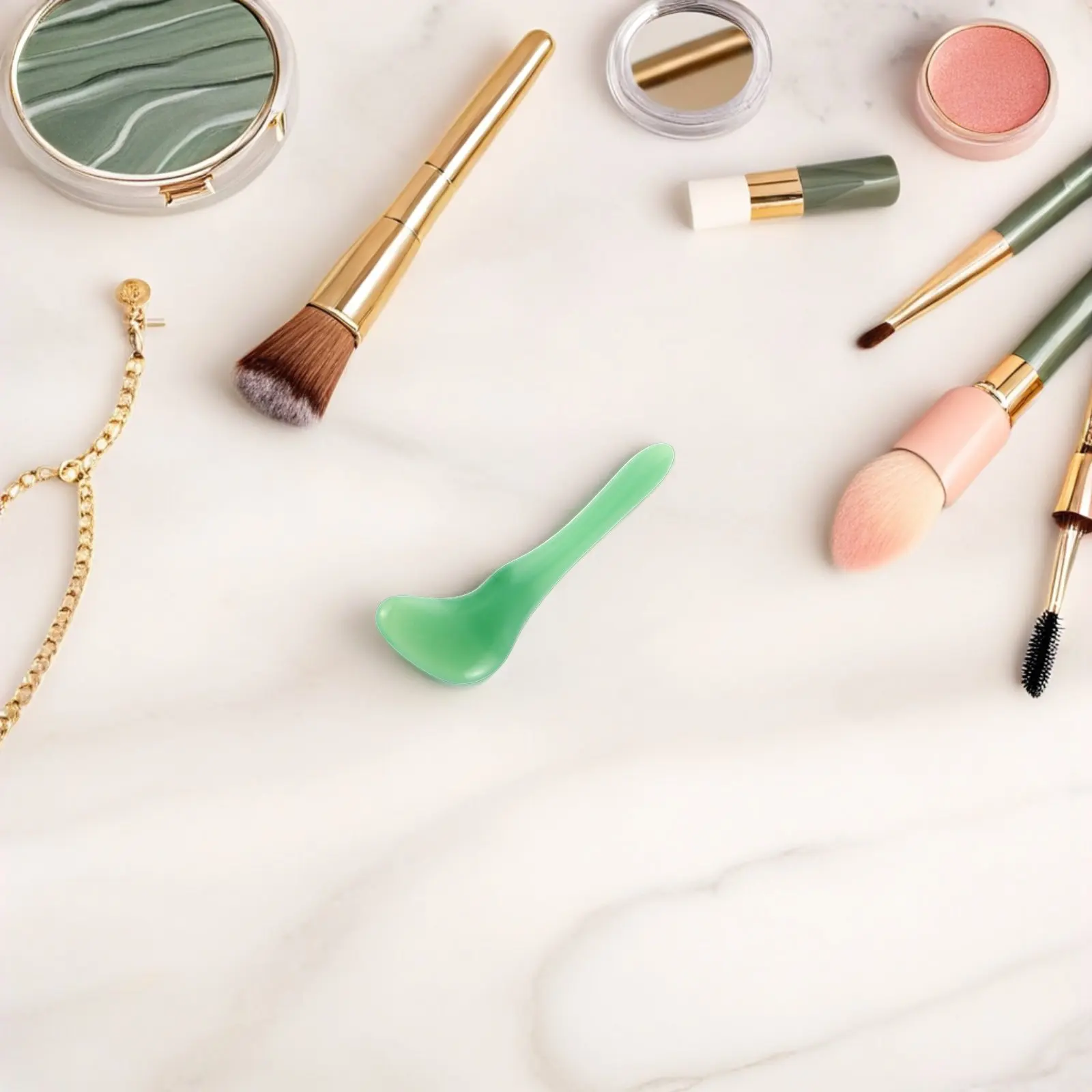 

Набор из 5 массажных инструментов Гуаша: роликовые массажеры из смолы для лица, шеи и глаз, портативный ручной массажер-скребок для акупрессуры