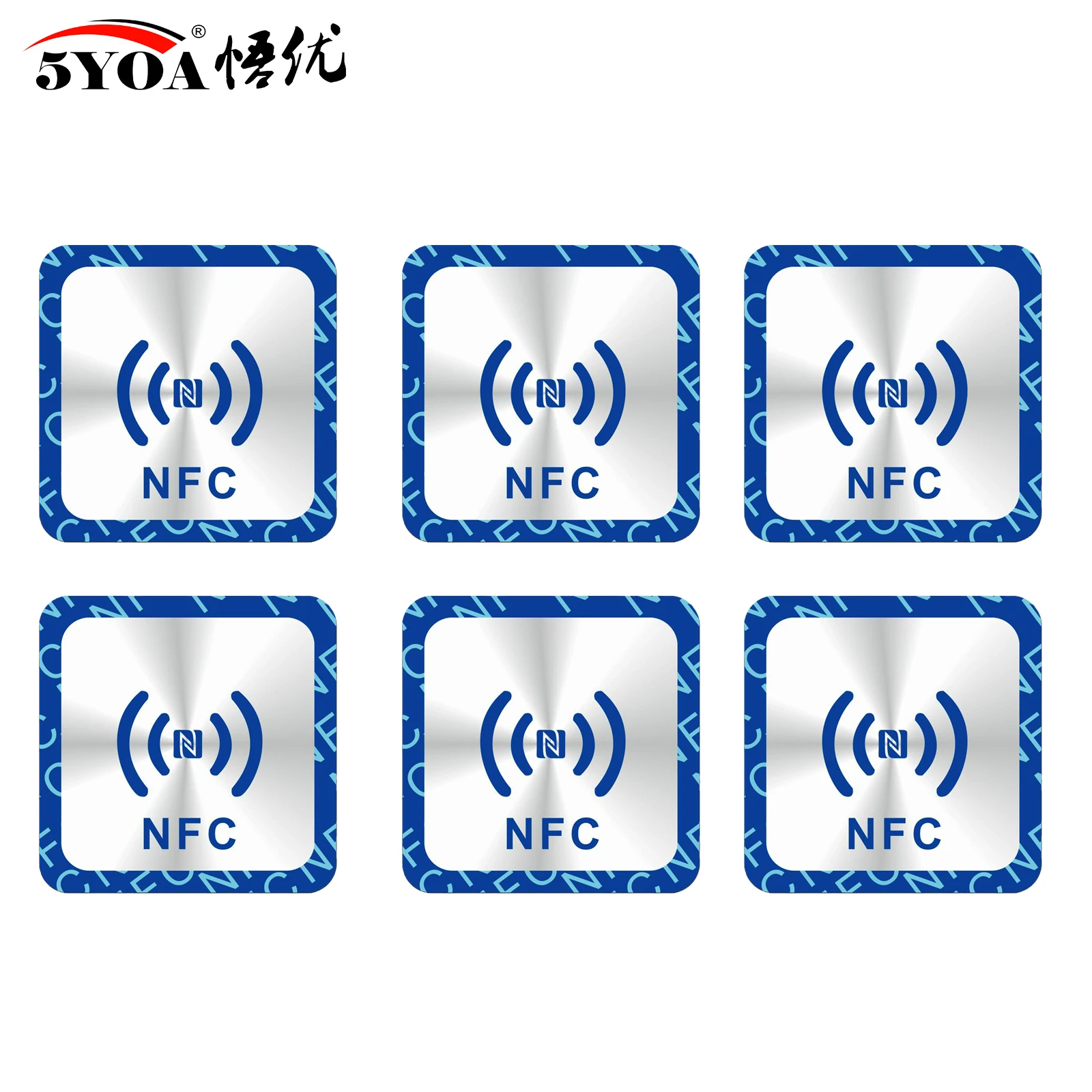 6pcs NFC Stickers Ntag213 Ntag215 Ntag216 13.56MHz Universal RFID Token Patrol Ultralight for Amiibo Tag Sticker