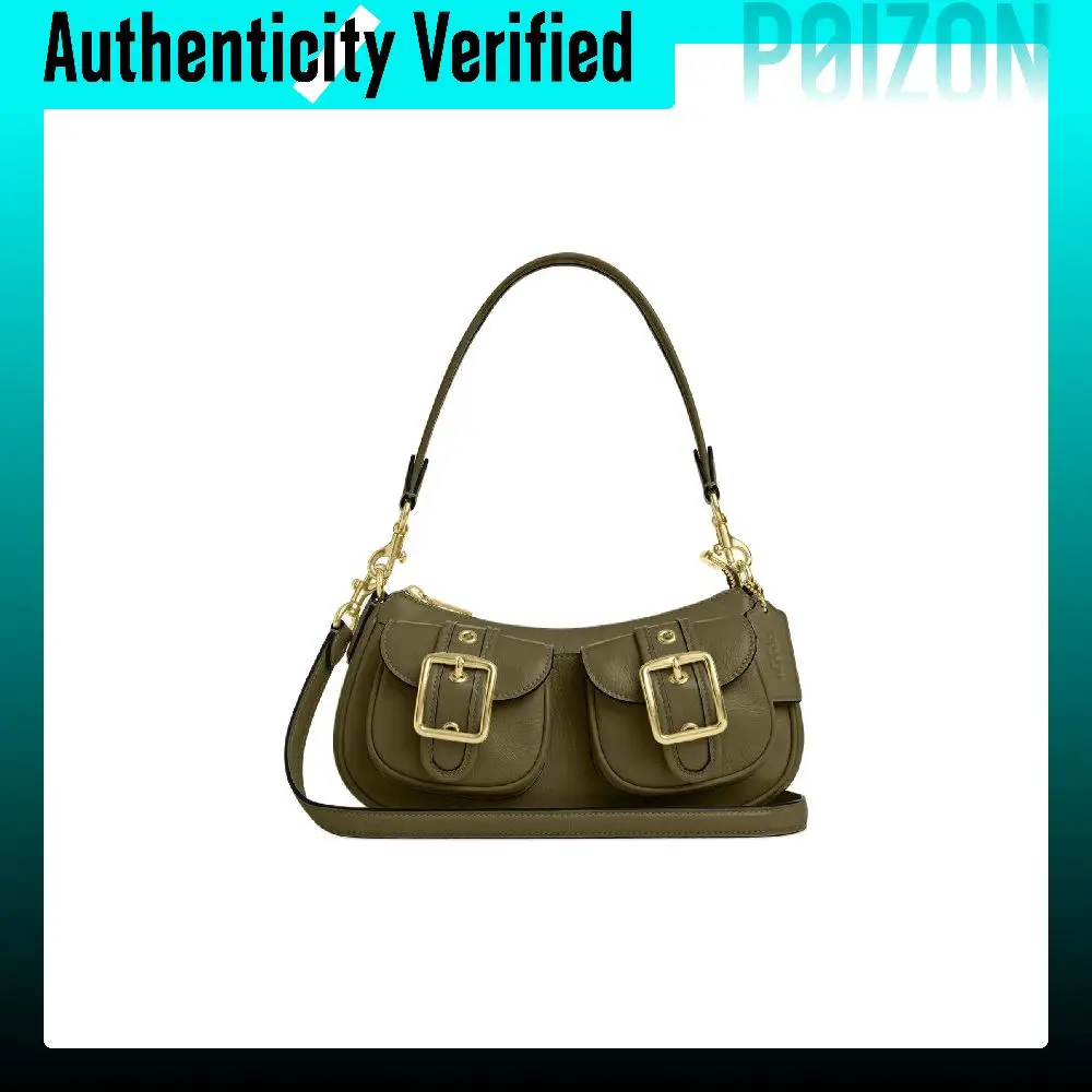 COACH Ashton Cow Leather Crossbody Bag, Shoulder Bag Medium Women's Olive Green CBJ01-IMOLV