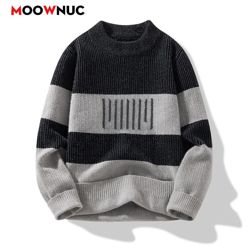 Pullovers Streetwear Men's Clothing Sweater For Men Men's Sweat-shirt Knit Spring Autumn Fashion Casual Hombre Warm Solid Male