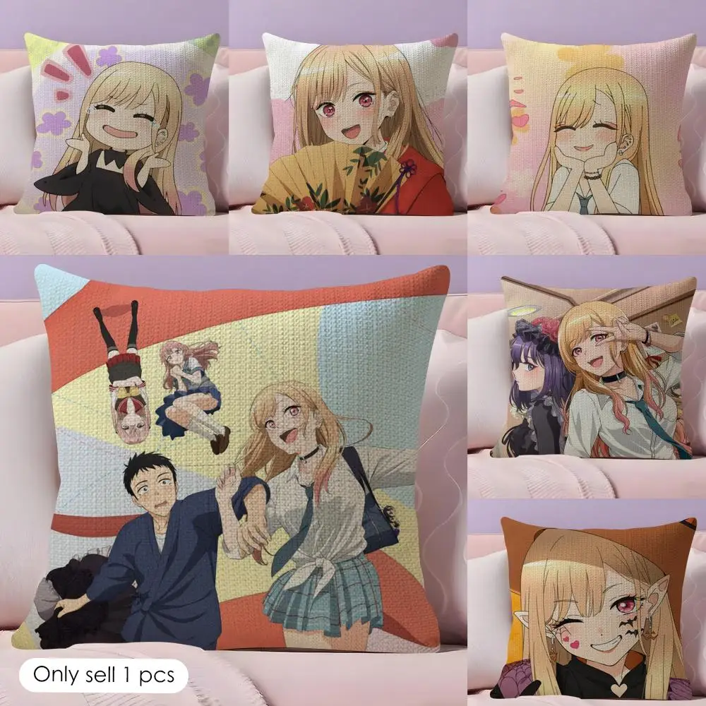 My Dress Up D-Darling Cushion Cover Summer Coolness Linen Fabric Double-Sided Printing Pillow Case Sofa Home Decor Gift