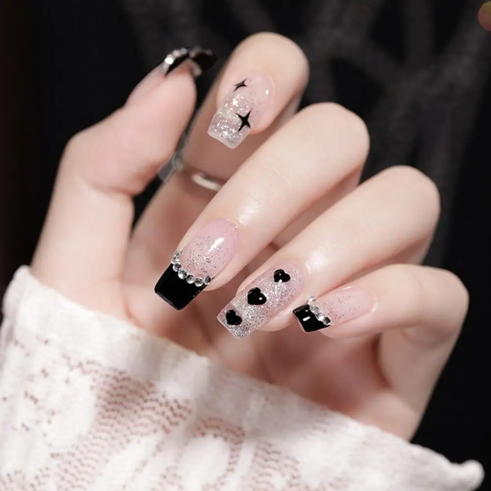 

Nail Polish Stylish No Wash High Saturation White Black French Nail Painting Glue Manicure Accessories