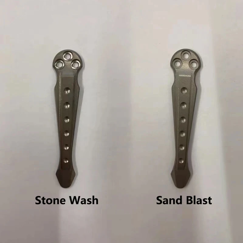 2 Types Stone Wash Sand Blast Titanium Alloy Knife Pocket Clip for Spyderco Paramilitary2 C81 Para3 C223 C10 C11 Endura4 Knives