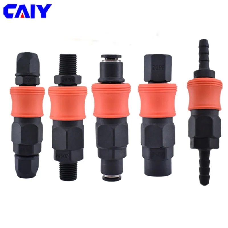 

C Type Quick Connector Plastic Steel Pneumatic High Pressure Coupling SP PP SF SH PH 20 30 40 PU Tube Air Pipe Pump Compressor