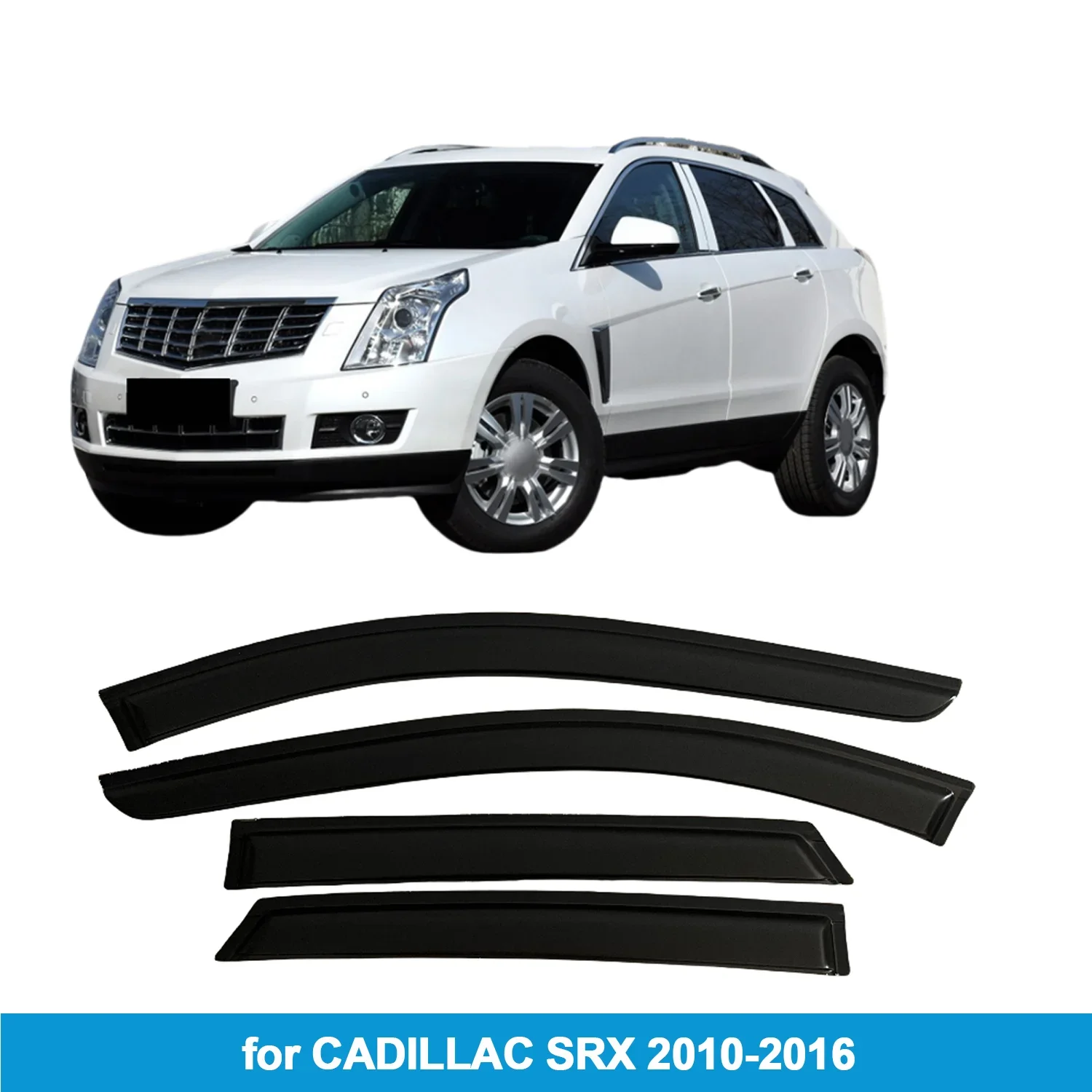 

Для CADILLAC SRX 2010-2016 автомобильный козырек для бокового окна, козырек для двери, защита от ветра и дождя, аксессуары, лента для наружного крепления