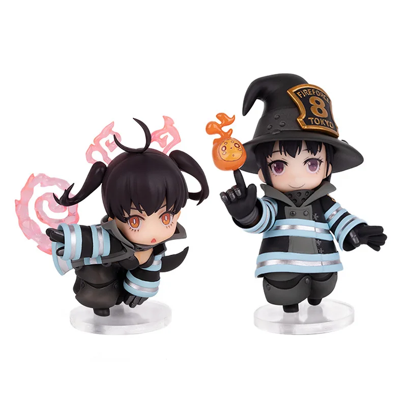 QINGCANG Original Studio Fire Force Anime Fire Brigade of Flames Tamaki Kotatsu Maki Oze Cute PVC Action Figure Doll Toys