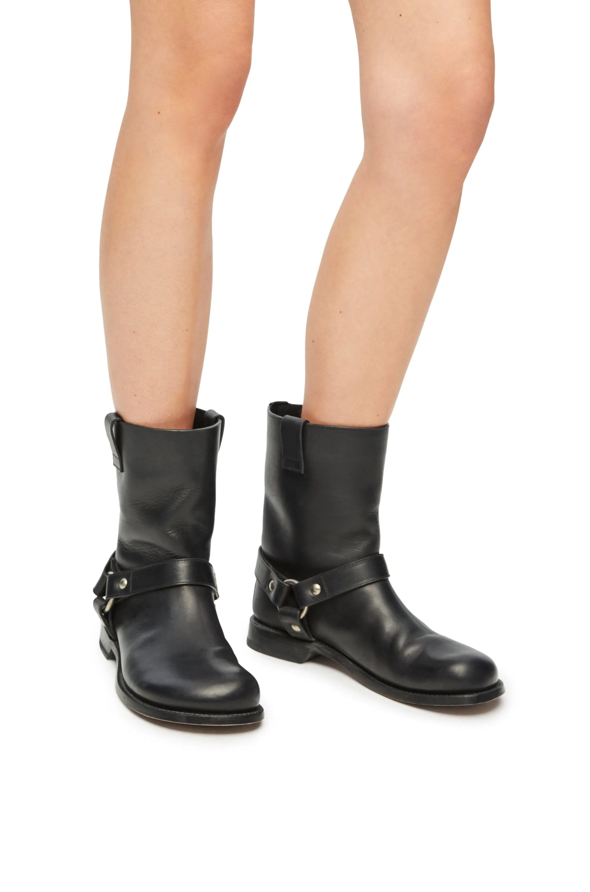 Women's Campo Biker Boot In Calfskin Black Boots