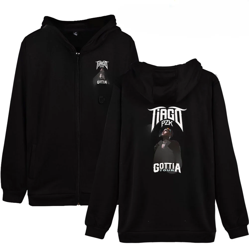 

Rapper Tiago PZK GOTTI A Tour Zip Up Hoodie Women Men Graphic Sweatshirt Streetwear Hip Hop Zipper Hooded Jacket Outerwear