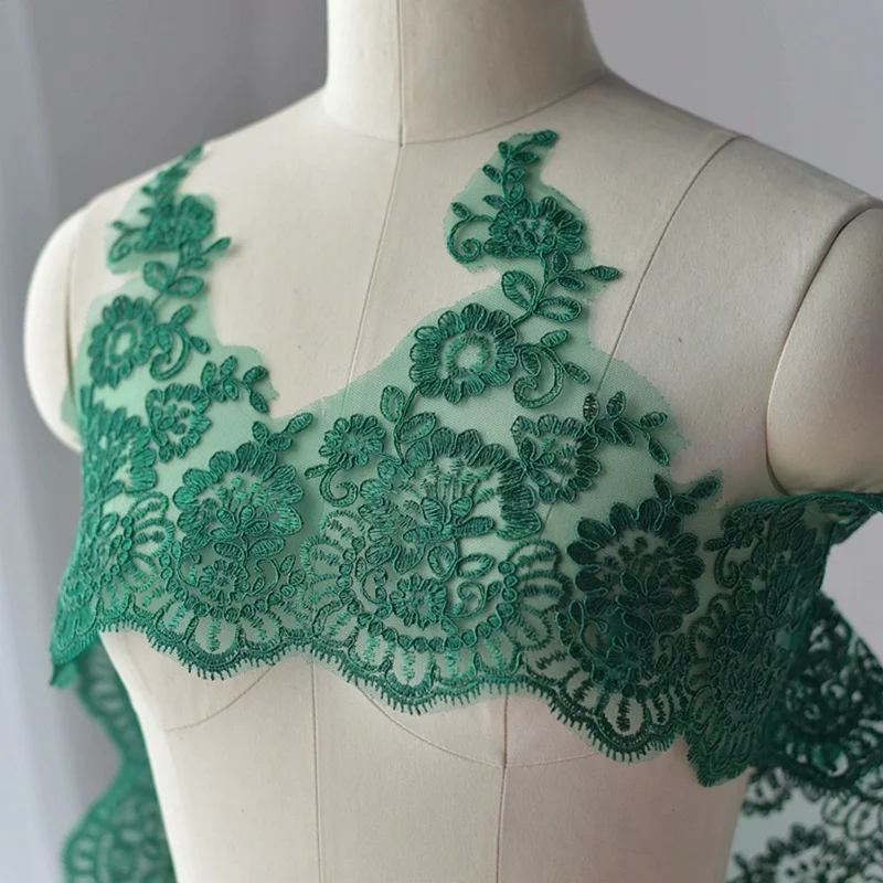 قماش حبال أبيض عاجي لديكور الزفاف، زهرة فينيس، مزين بالدانتيل الشبكي البندقية، حرفة الخياطة، 2 ياردات