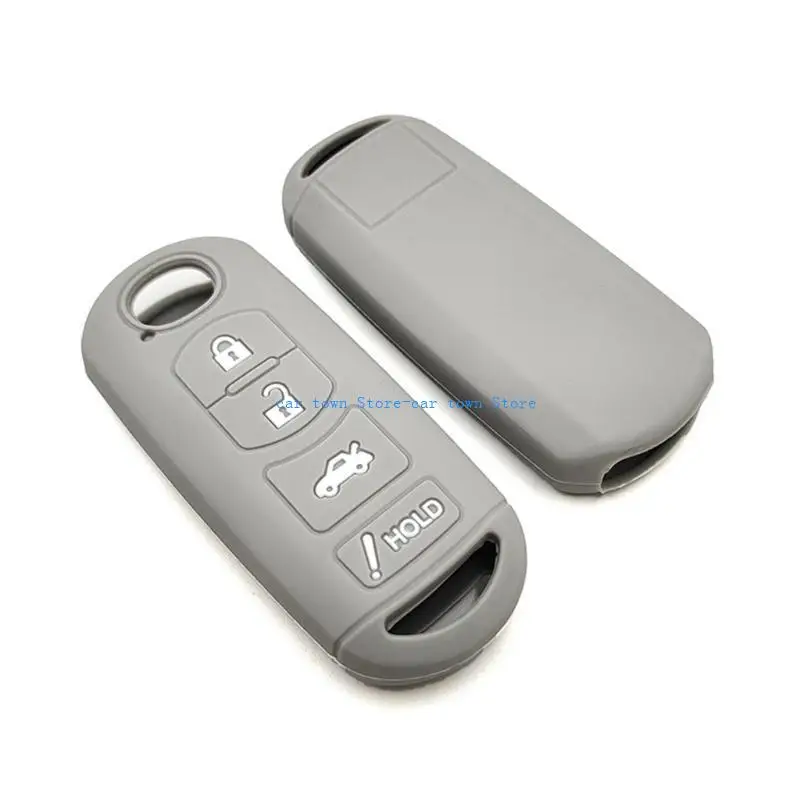RXJE لينة سيليكون المطاط حالات مفاتيح السيارة فوب غطاء لتصفيف السيارة ل 2 3 6 Demio Atenza Axela CX5 CX-3 CX7 CX-9 3 4 CX30 #4