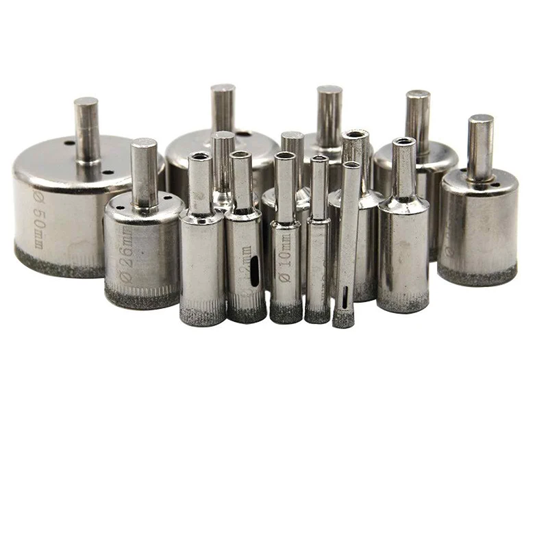 10/15pcs Diamond Drill Bits For Ceramic Hole Saw Set Kit Premium Glass Drill Bit For Bottles Pots Marble Granite Stone Tile Cutt