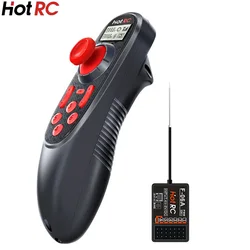 HOTRC DS-600 6CH 2.4GHz Radio System Transmitter Remote Controller with DS 600 PWM 6 Channel Receiver for RC Boat