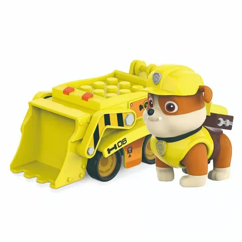 Genuine Paw Patrol Vehicle Chase Skye Marshall Pull Back Cars Playset Building Blocks Action Figure giocattoli per bambini regali di compleanno