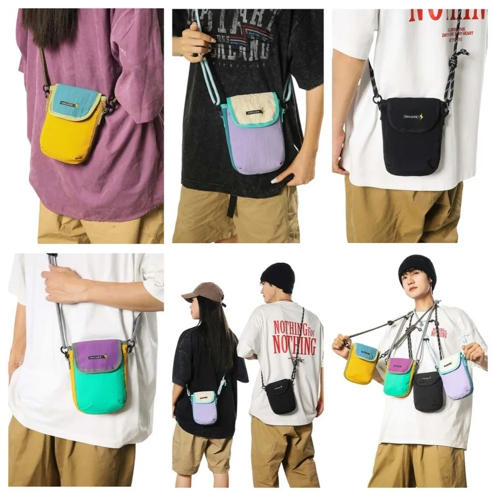 男性財布ナイロンクロスボディバッグカードホルダー韓国スタイル小銭入れペンダント軽量銀行カードオーガナイザースポーツ電話バッグ