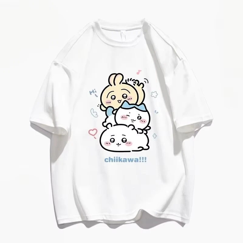 2026 Anime Chiikawa Usagi Momonga Hachiware Kurimanjuu T-Shirt Unisex Men Women Quick-dry Breathable Y2k Kawaii Jersey Gifts view 3