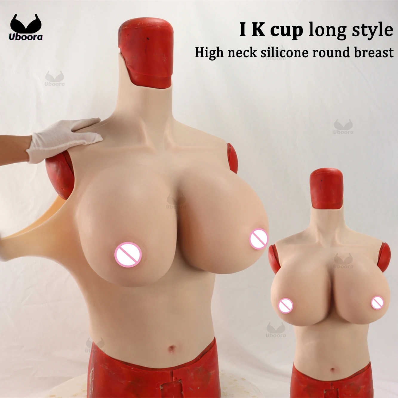 Uboora Breastplate For Crossdresser Drag Queen cosplay chest Silicone Realistic Fake Boobs Cosplay Tits Shemale Transgender