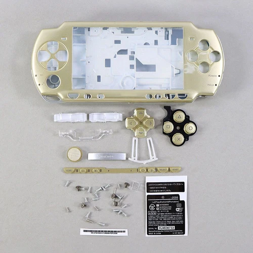 Imagen 2 del producto 1 Juego para PSP 2000 carcasa completa con Kit de botones etiqueta adhesiva de repuesto placa frontal inferior superior para juego PSP2000