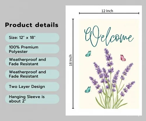 New Year Garden Flag 12X18 Inch Double Sided Happy New Year For Gift IIX yyi