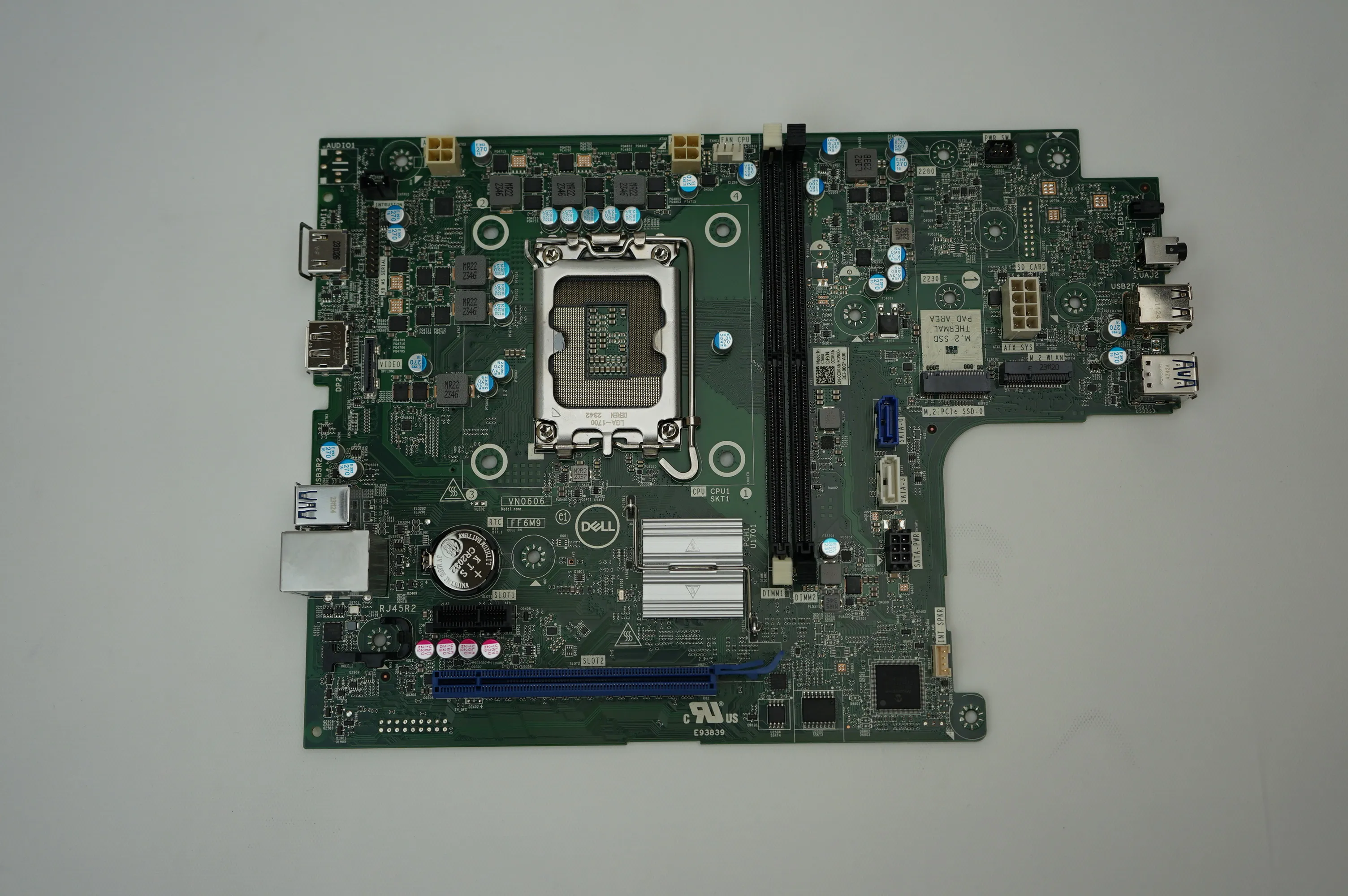 

Материнская плата Dell CXR46 для настольных ПК — разъем Intel FCLGA1700 — набор микросхем Intel Q670 — двухканальный DDR5 UDIMM — новый в употреблении