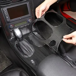 For Chevrolet Corvette C6 2005-2013 Soft Carbon Fiber Central Control Gear Panel Decoration Sticker Car Interior Accessories