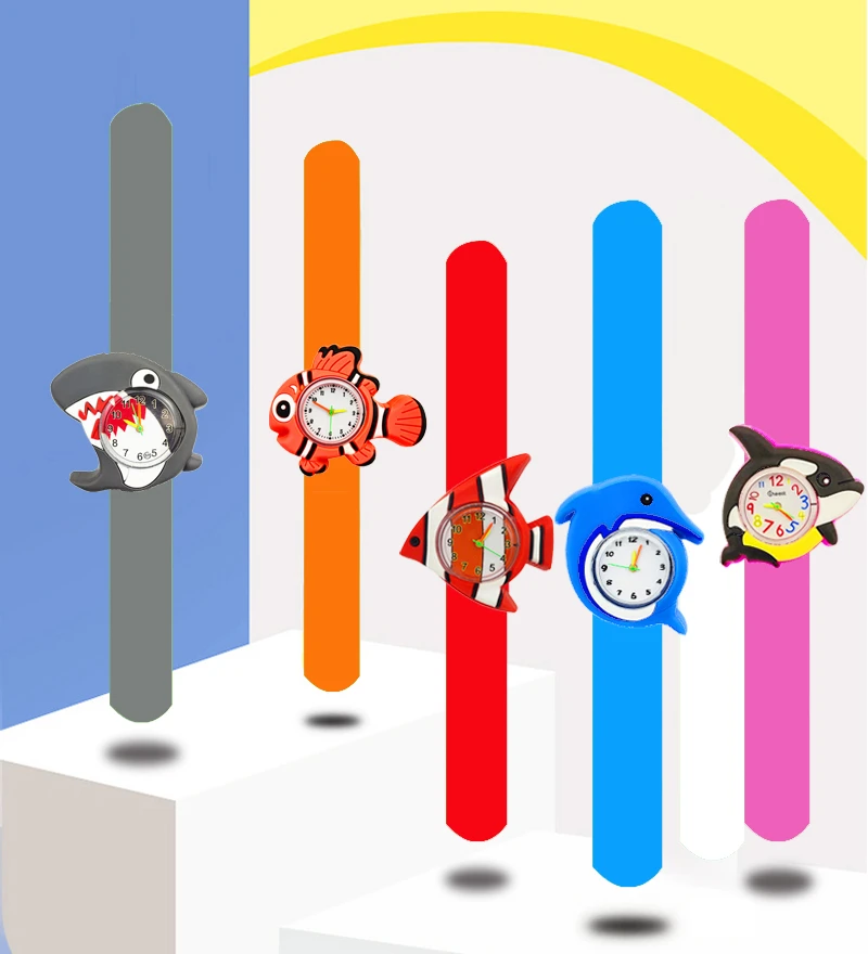 Montre-bracelet pliable en caoutchouc de silicone pour enfants, 22 styles, dessin animé, pop, garçons, filles, cadeau, horloge pour bébé