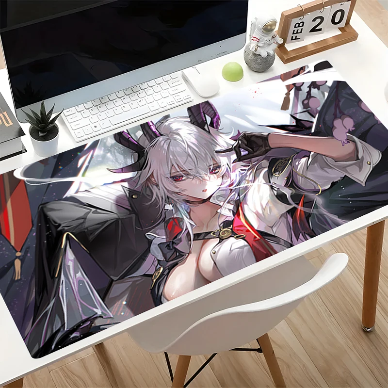 Large Mouse Pad PC Computer Extended Desk Mat Rubber Gaming Accessories HD Print W-wuthering W-waves Zani Devil Anime Mousepad