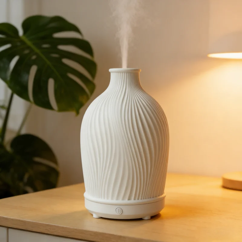 Aroma Diffuser Humidifier with Resin Cover Elegance Design for Peace Sleeping 2005R-A