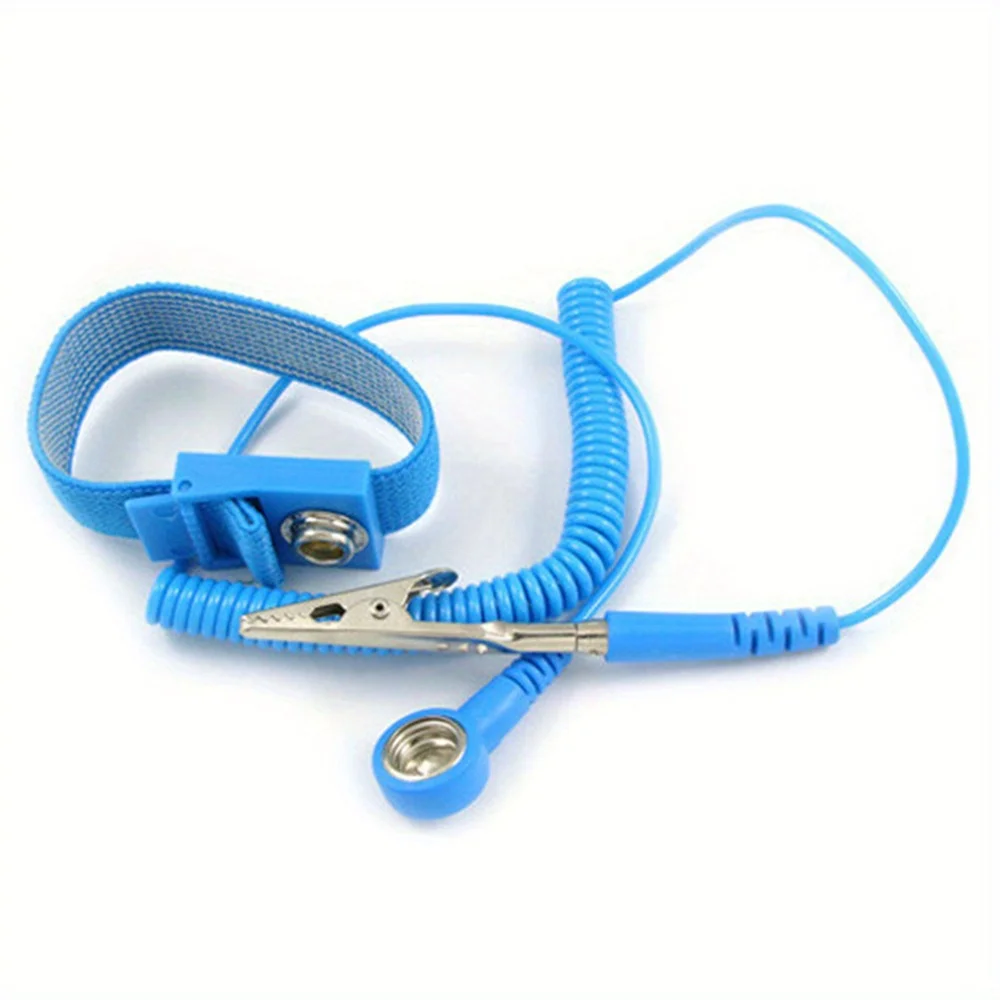 5pcs Antistatic Anti Static ESD Wristband Wrist Strap Cordless Wireless Clip Discharge Cables For Electronics Repair Work Tools