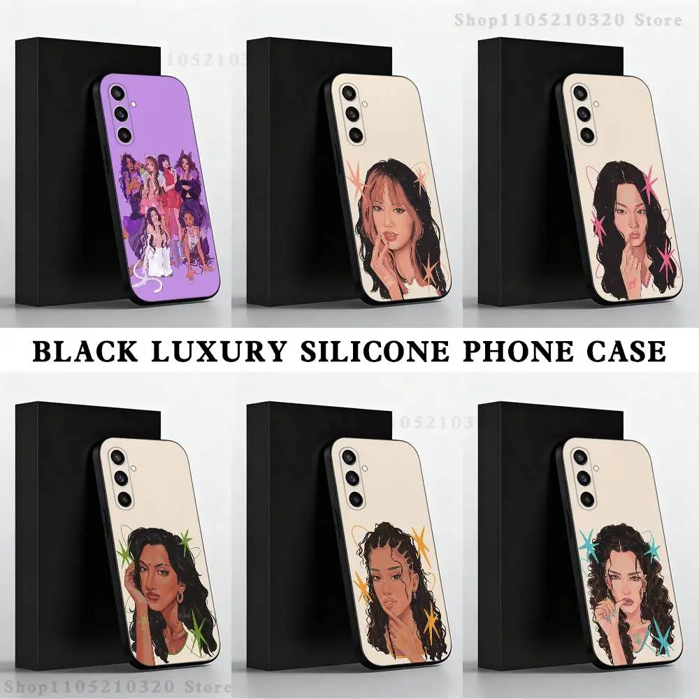 

K-Katseye Gnarly Group Phone Case For Samsung S 25,24,23,22,30,21,10,9,Ultra,Plus,Lite,FE,4,5 G Black Soft Case