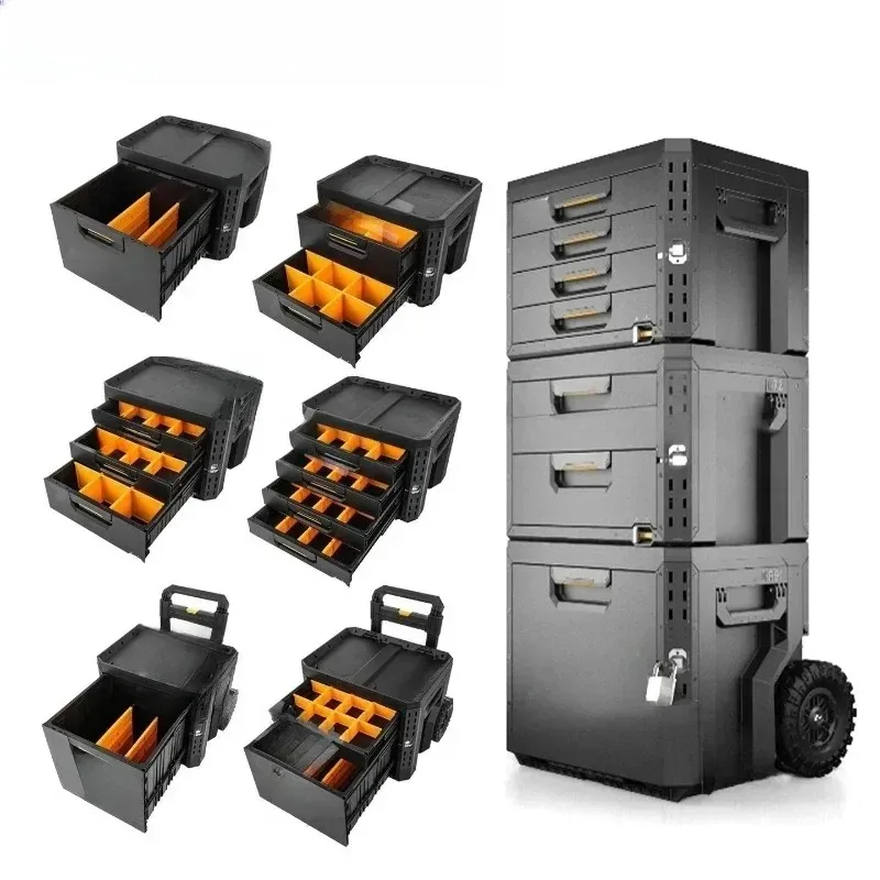 Drawer Toolbox Parts Storage Box Stacked Multifunctional Tie Rod Toolbox