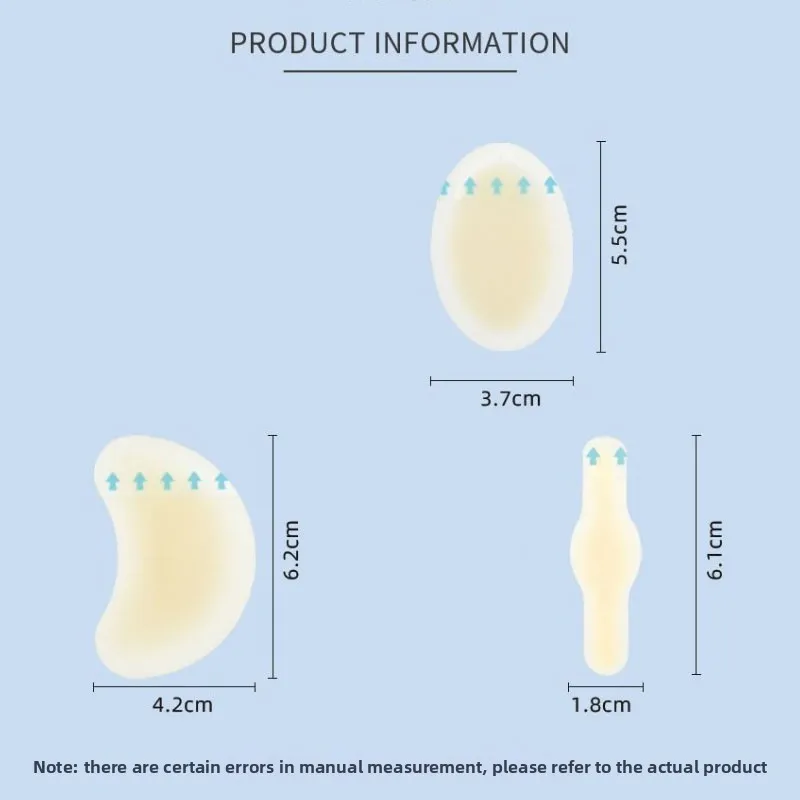 50 STUKS Voetverzorging Hydrocolloid Pads Kussens Lijm Anti-Slijtage Schoenen Stickers Pijnbestrijding Patch Liner Hoge Hak Sticker