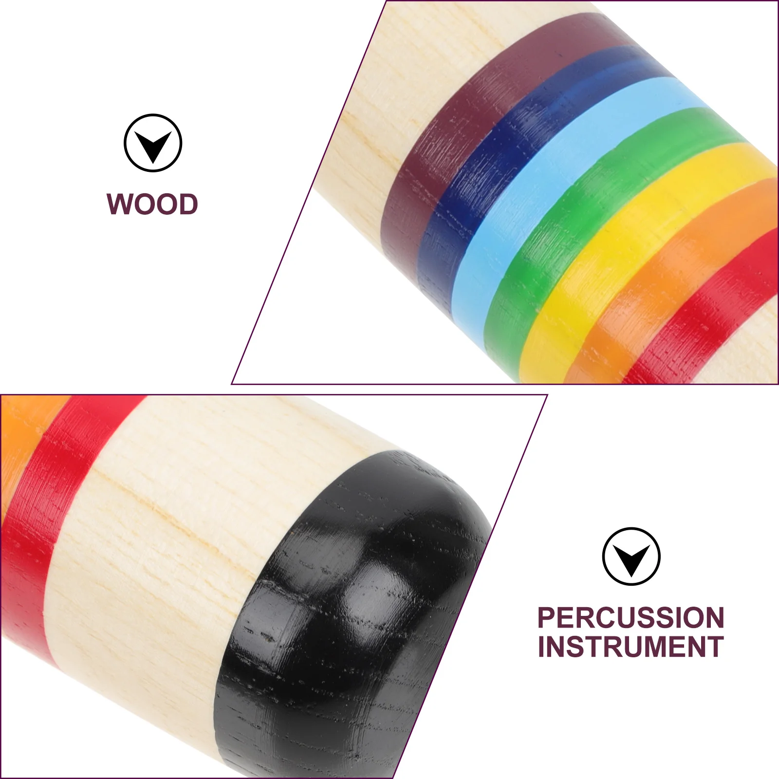 Instrumento de percusión Orff con sonido de lluvia de madera, juguete de iluminación Musical, juguete recreativo de larga duración, juguete para bebé no tóxico