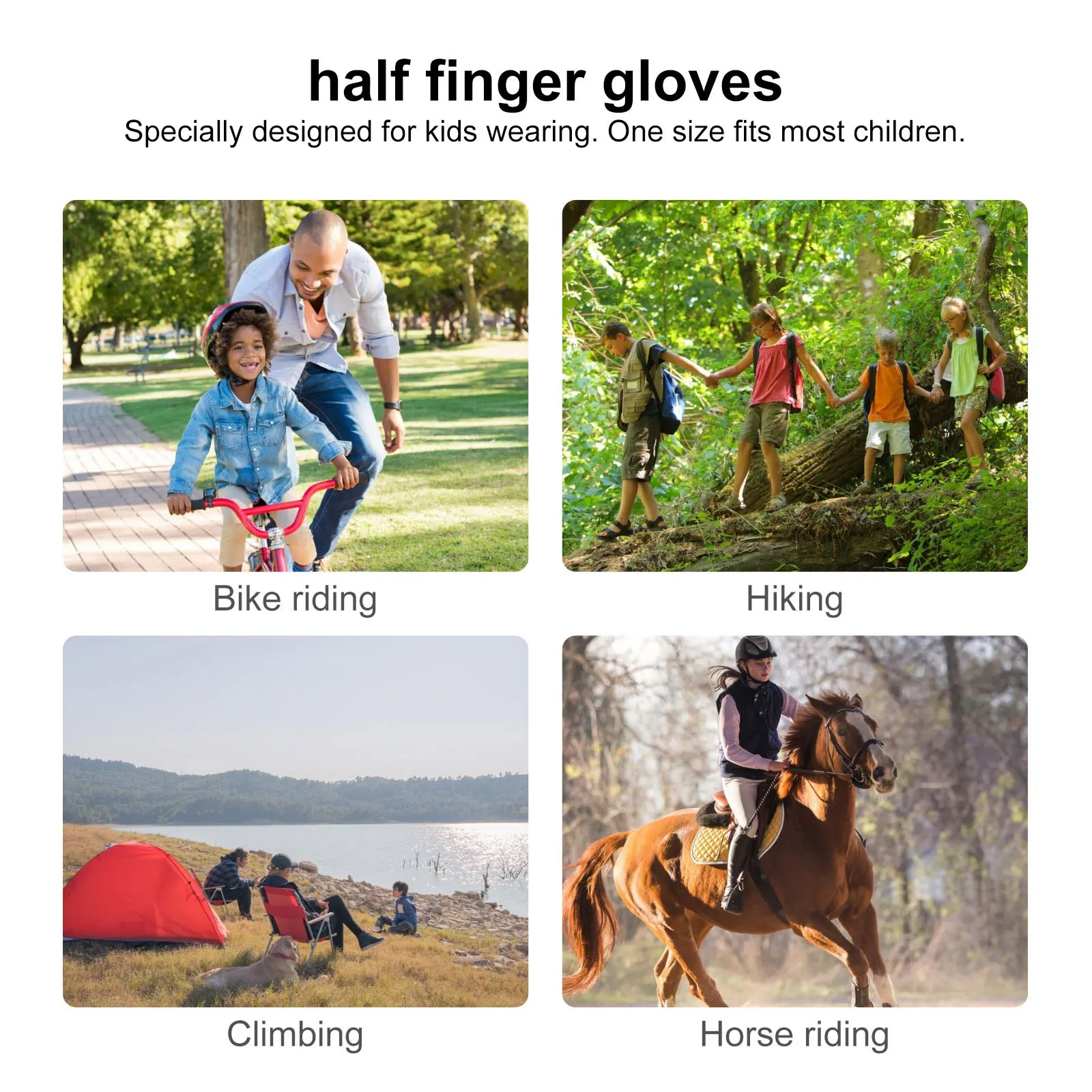 1 Paar Fahrradhandschuhe Halbfinger Langlebige Anti-Rutsch-Outdoor-Sporthandschuhe für Grün Geeignet für Radfahren Berg