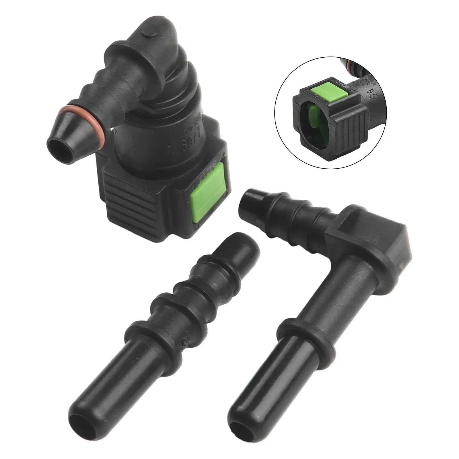 Car Fuel Line Coupler Hose Quick Connect 7.89mm ID6 Nylon Oil Line Pipe Coupler Quick Release Connector Adapter Set